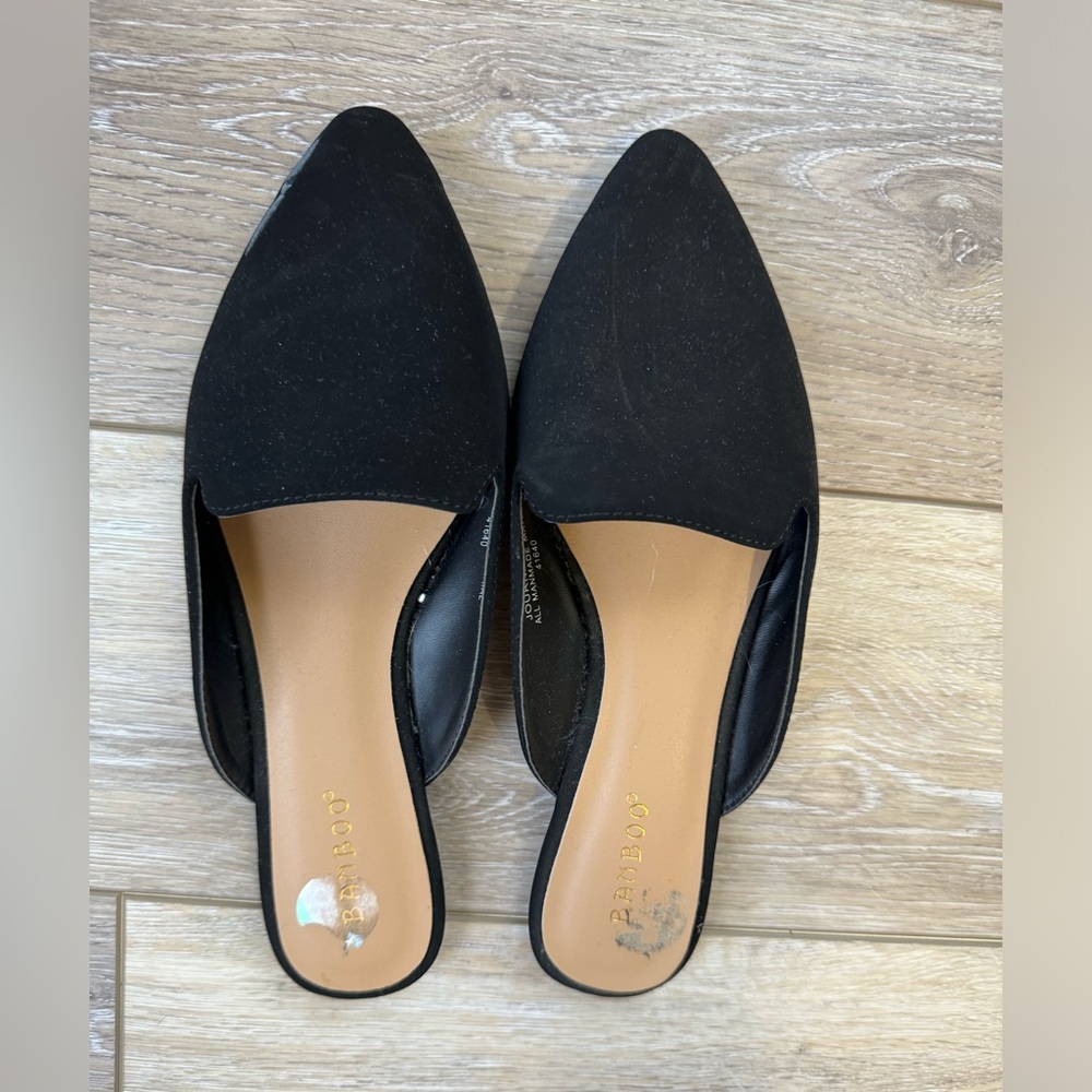 Bamboo Black Flats